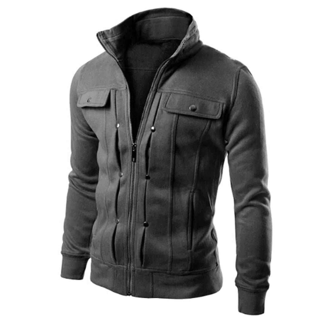 Herre Zip-Up Ståkrave Jakke – Carlo