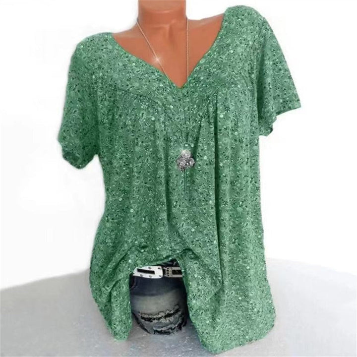 Dame Boho Sommerbluse med Blomsterprint - Celeste