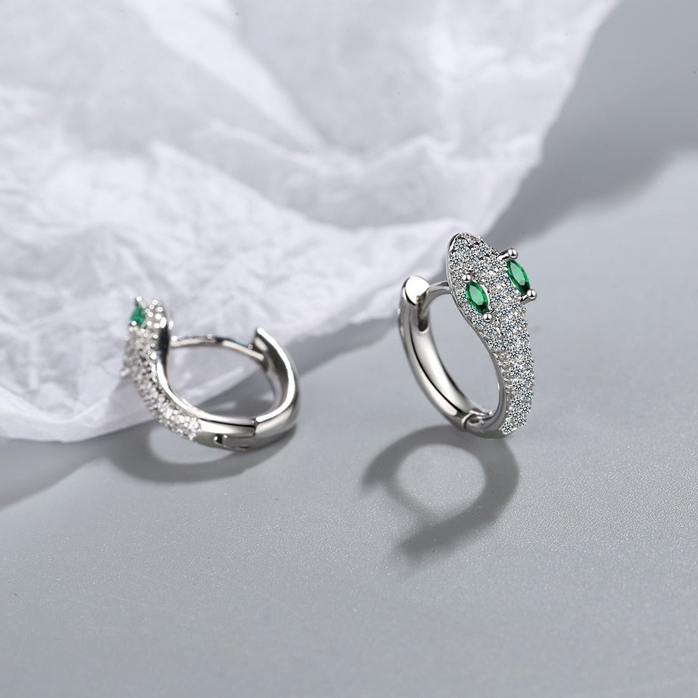 Snake Earrings made of 925 Sterling Silver – Leila