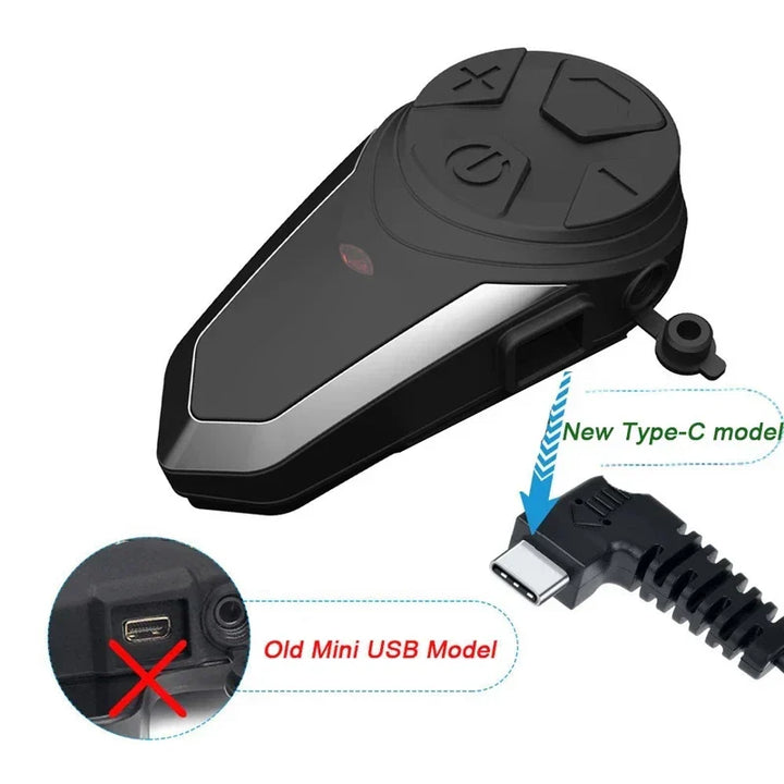 Motorcykelhjelm Bluetooth-intercom med FM & 1000 m rækkevidde – RoadLink S3