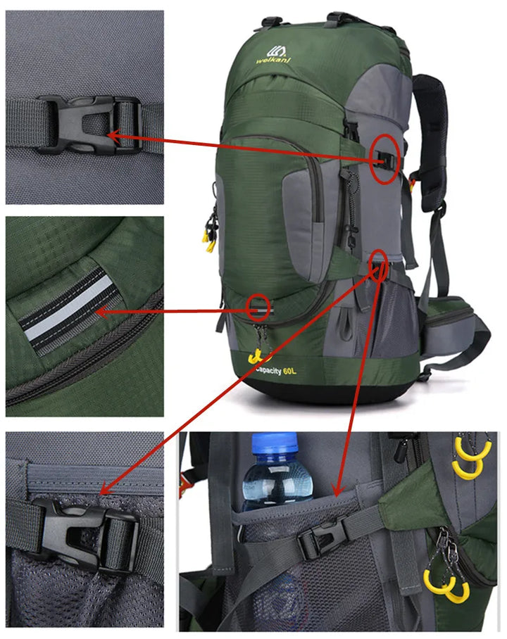 60L Waterproof Backpack - AdventurePro
