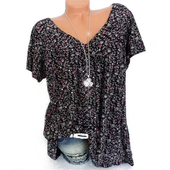 Dame Boho Sommerbluse med Blomsterprint - Celeste