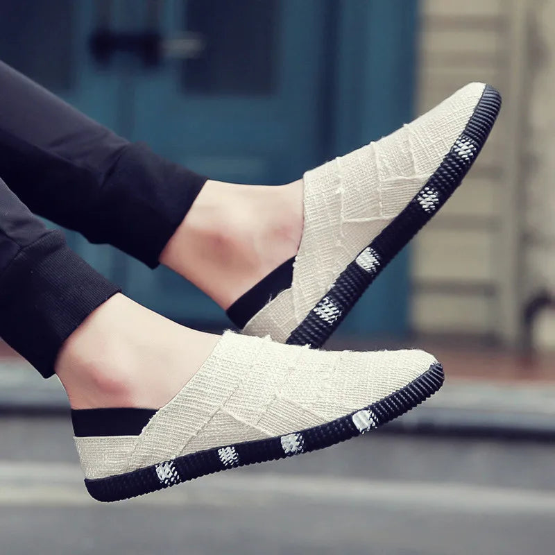 Letvægts og stilfulde canvas espadriller med hampesål til herrer – Elias
