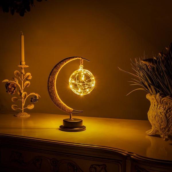 Encantadora lámpara de luz de luna ambiental – LunaGlow