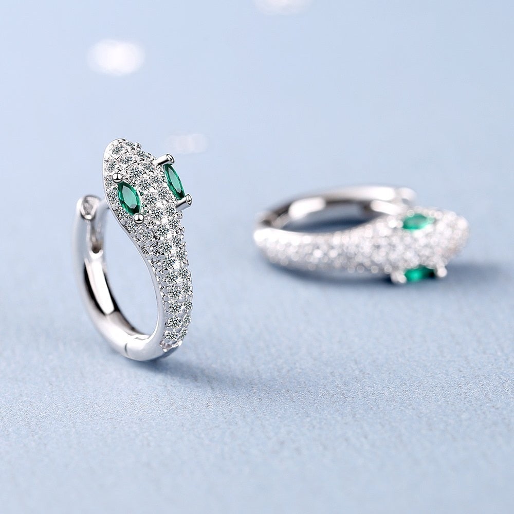 Snake Earrings made of 925 Sterling Silver – Leila