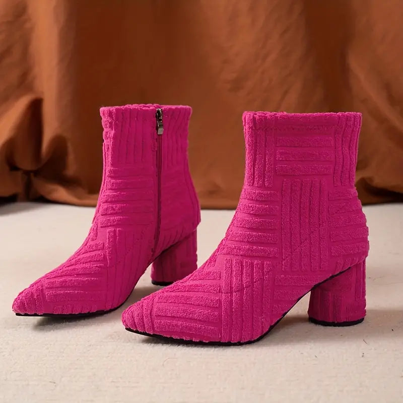 Simple women's boots with block heel – Selene