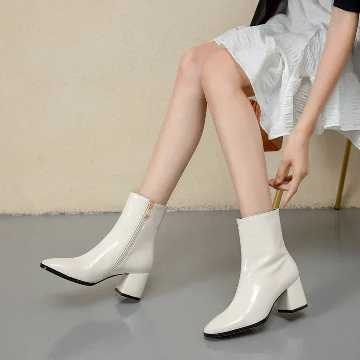 Botines de cuero sintético de moda para mujer - Luna