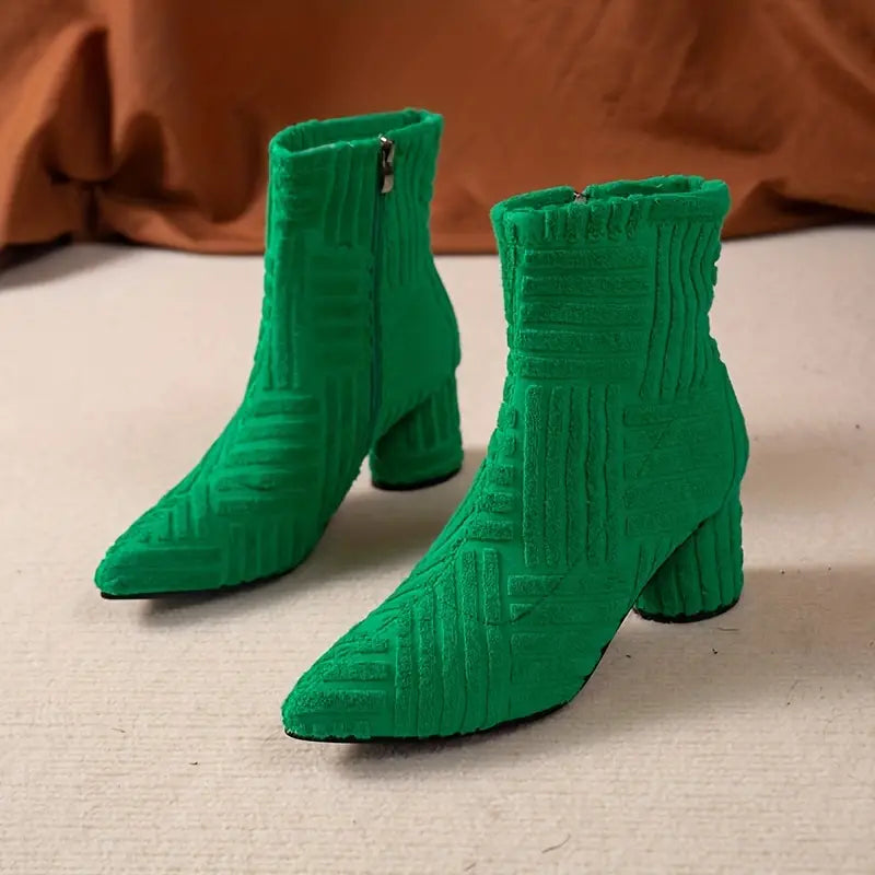 Simple women's boots with block heel – Selene