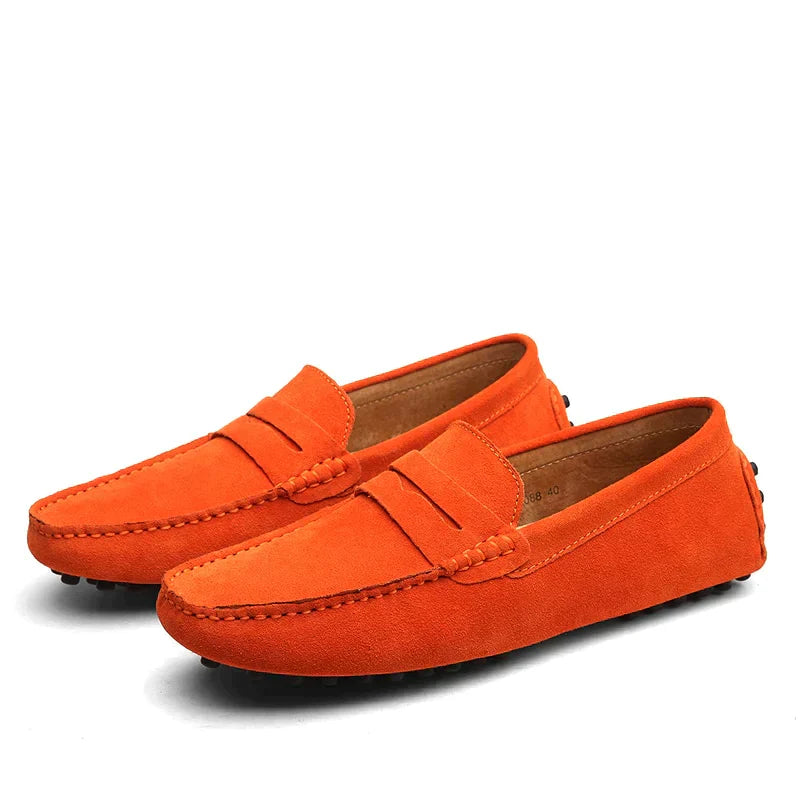 Italian Suede Loafers - Lorenzo