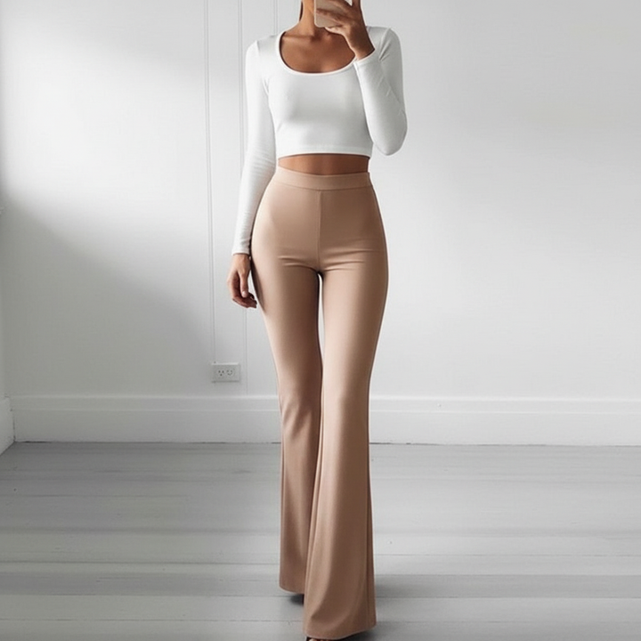 Hoch Taillierte Flared-Hose - Annika