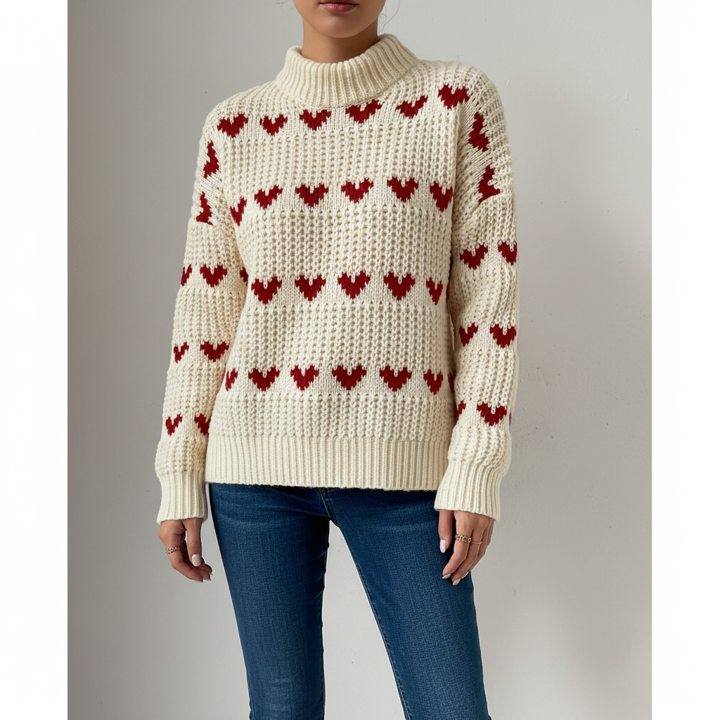 Hochkragen Pullover - Irene