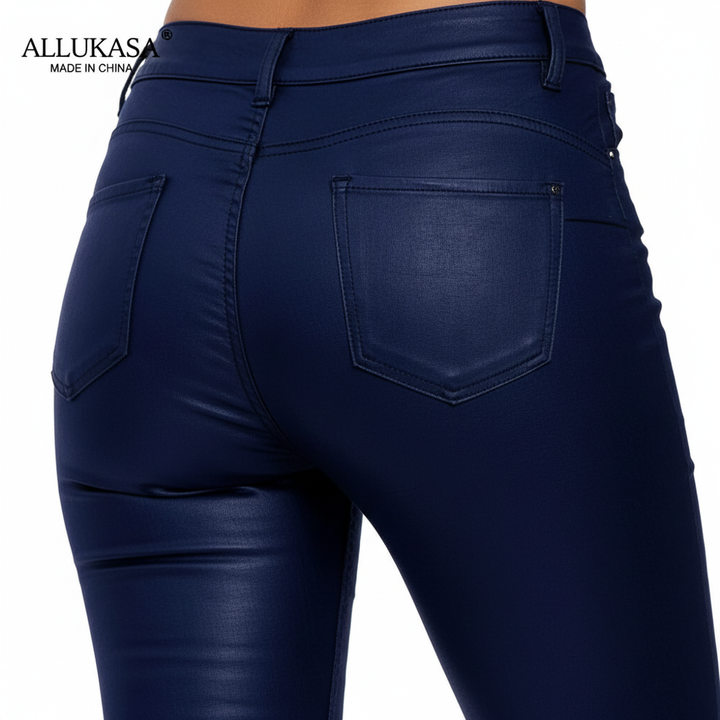 Hochtaillierte Lederhose - Emilia