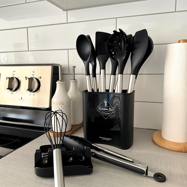 Set de utensilios de cocina de silicona de 12 piezas – Culinara Pro