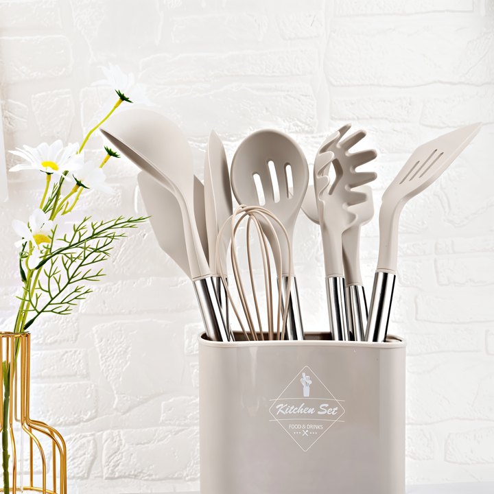 Set de utensilios de cocina de silicona de 12 piezas – Culinara Pro