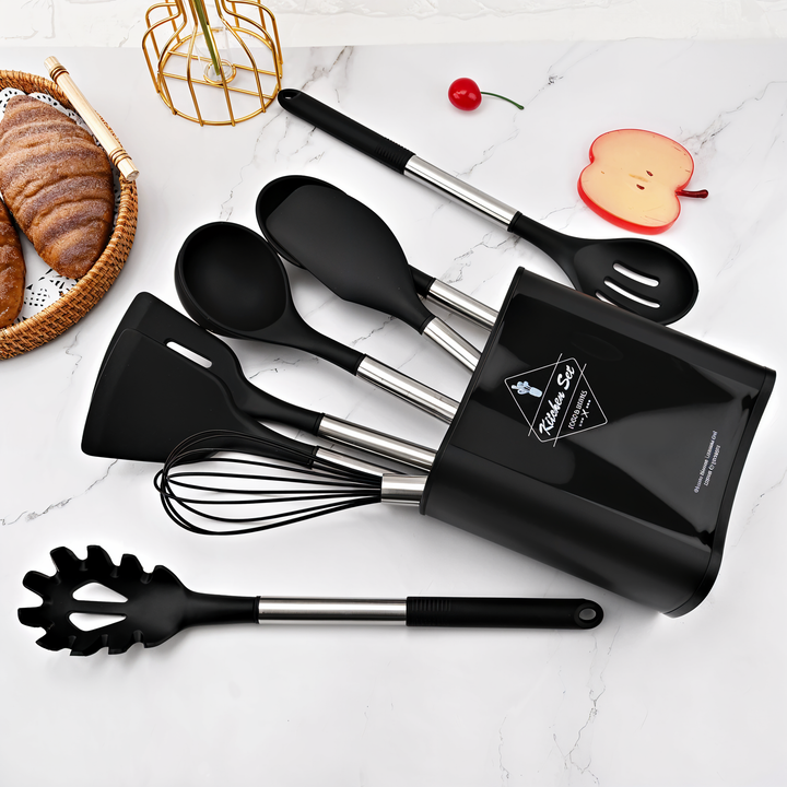 Set de utensilios de cocina de silicona de 12 piezas – Culinara Pro