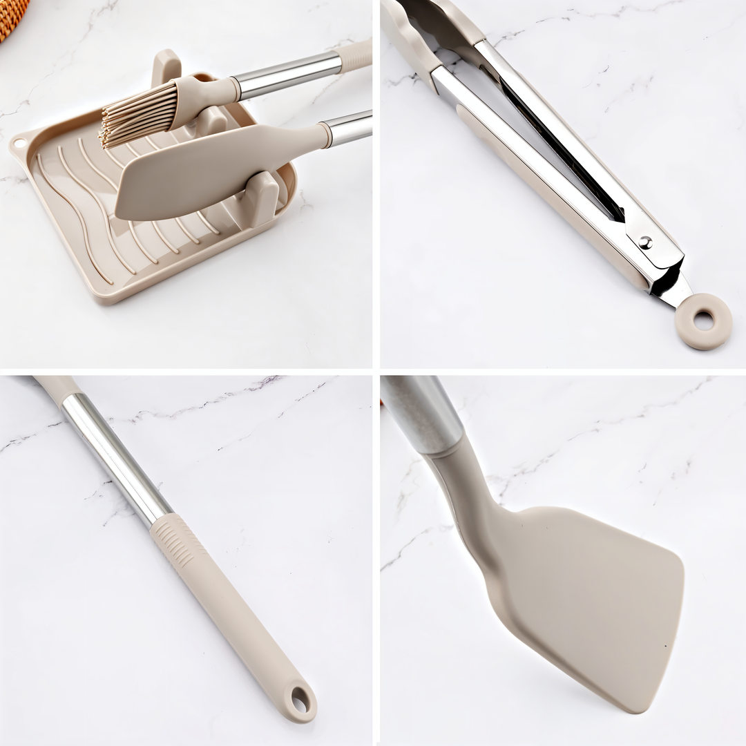 Set de utensilios de cocina de silicona de 12 piezas – Culinara Pro