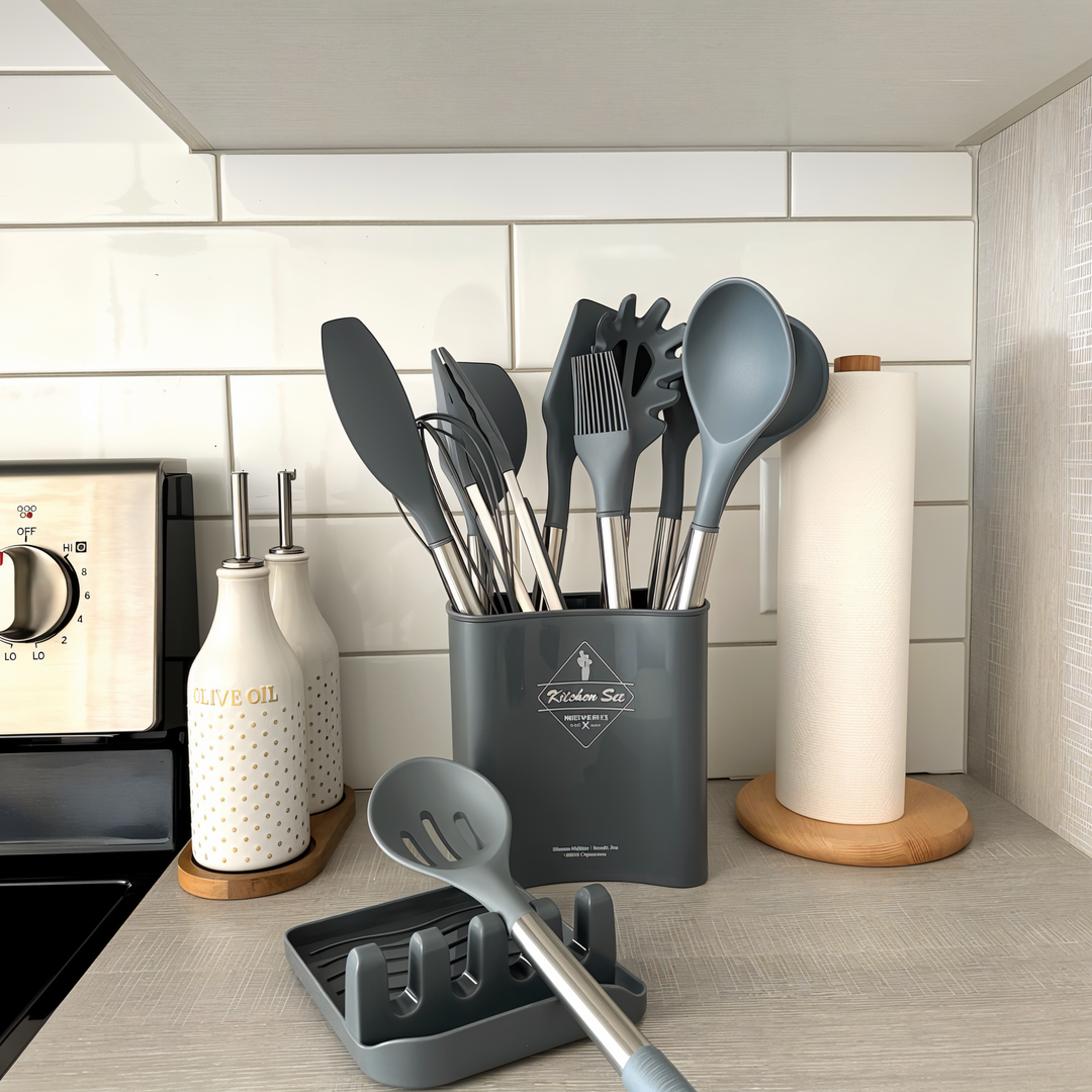Set de utensilios de cocina de silicona de 12 piezas – Culinara Pro