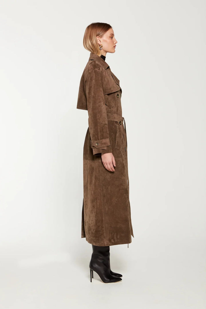 Women's winter coat made of faux suede – Sorina