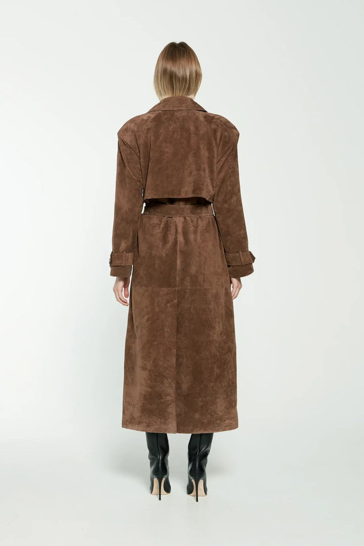 Women's winter coat made of faux suede – Sorina