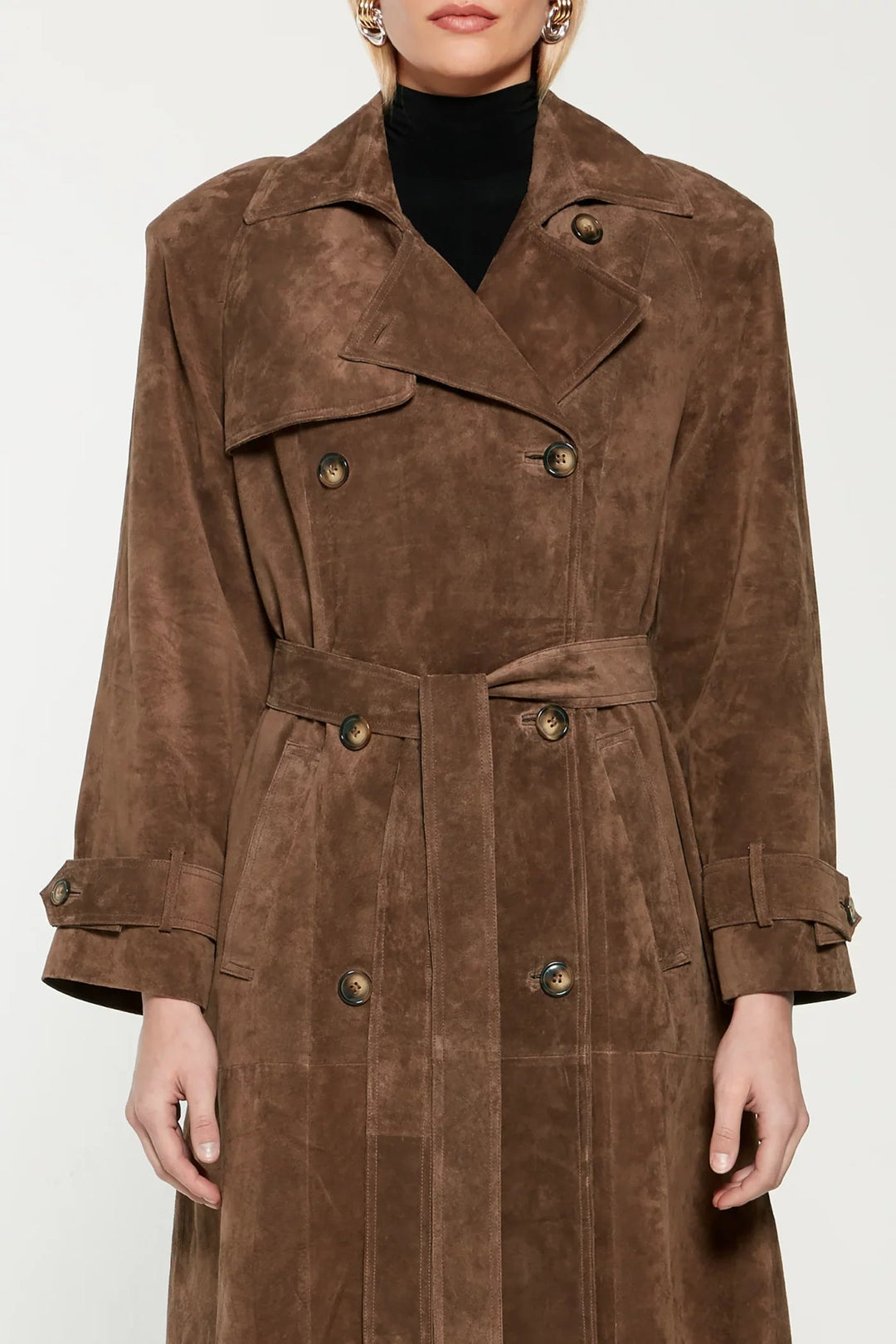 Women's winter coat made of faux suede – Sorina