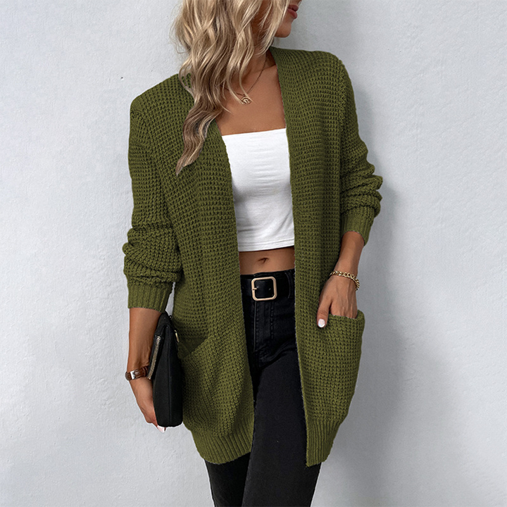 Chaqueta de punto para mujer con bolsillos – Maelis