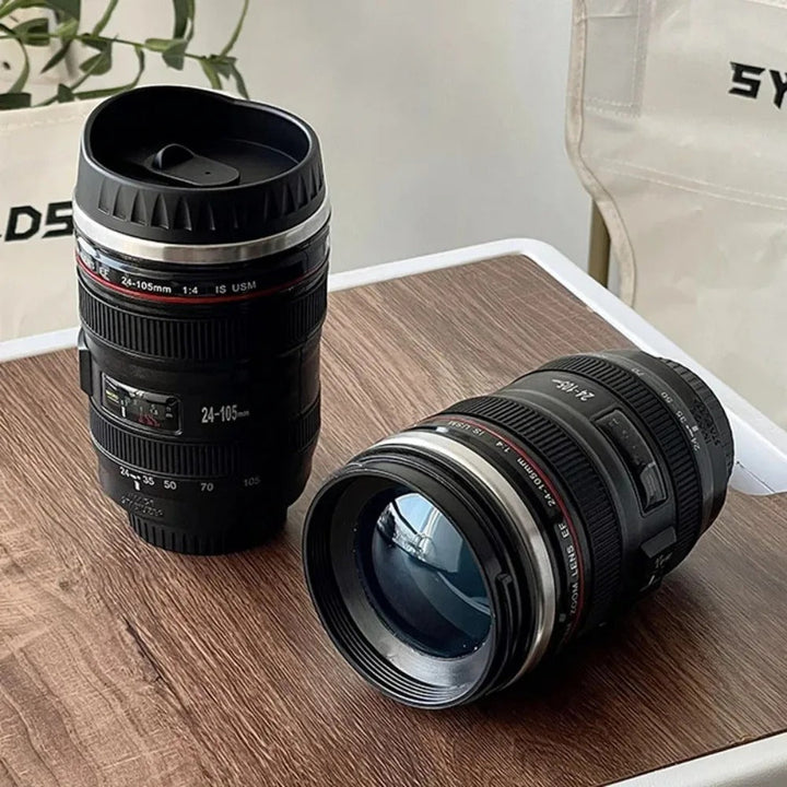 Coffee mug in camera lens design – FocusMug