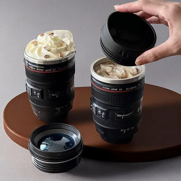 Coffee mug in camera lens design – FocusMug