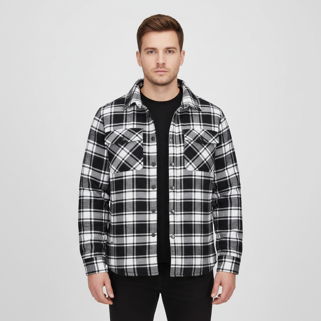 Kariertes Flanell Jacke Für Herren - Karl