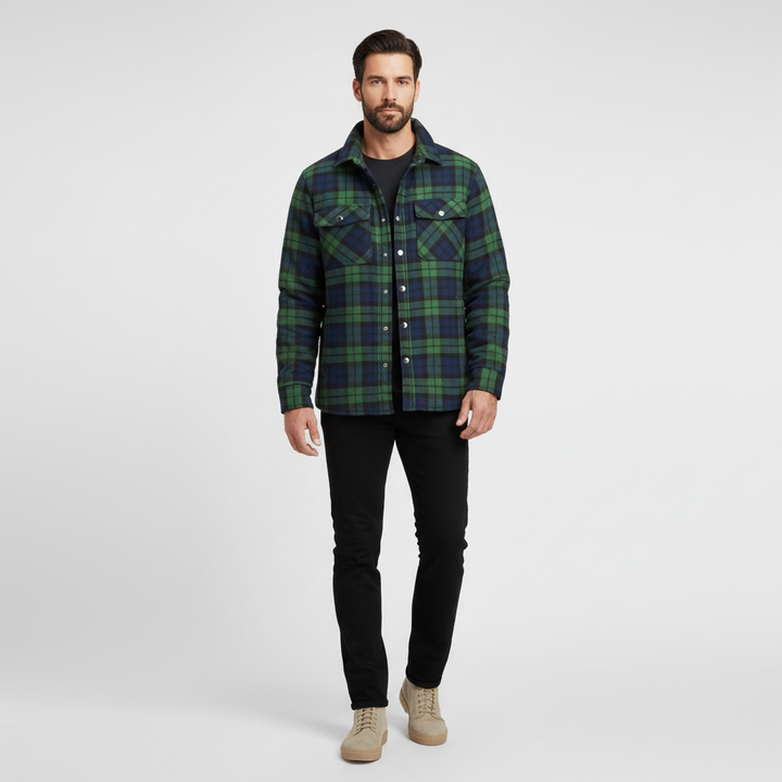 Kariertes Flanell Jacke Für Herren - Karl