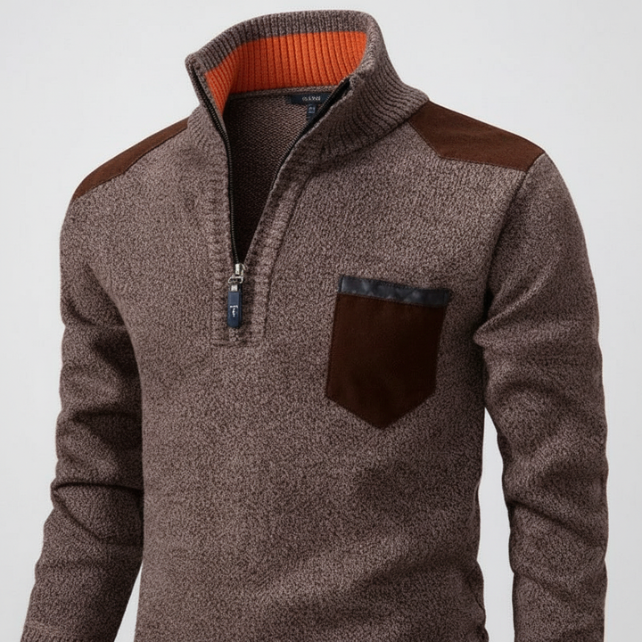 Kaschmirpullover Mit Reißverschluss -  Emil