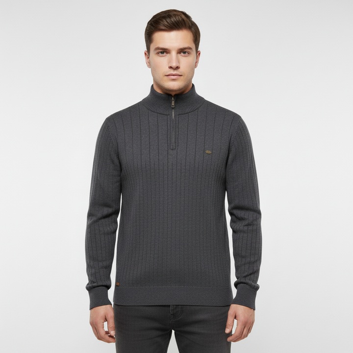 Klassischer Pullover Mit Reißverschluss - Finn