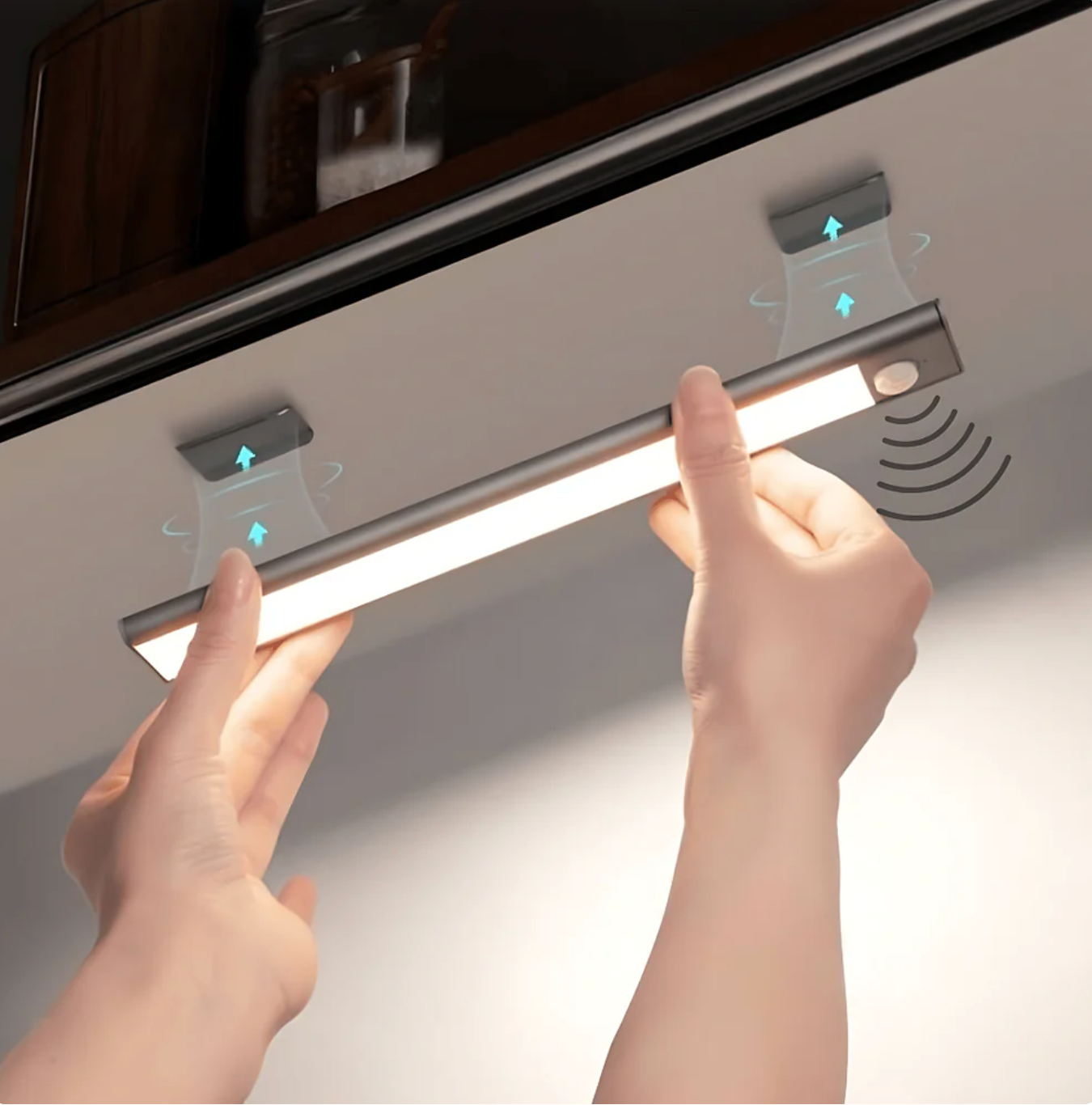 LED-Unterbauleuchte mit Bewegungsmelder | Kabellose Lichtleiste für ...