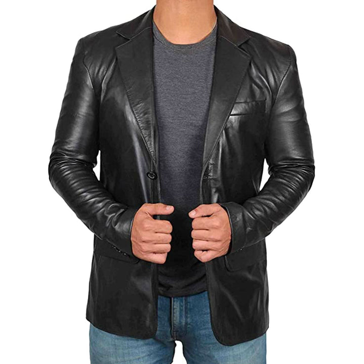 Herre skinnblazer – Leonardo