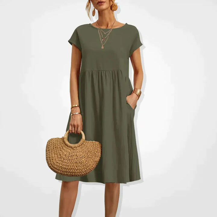 Vestido de lino aireado – Elodie