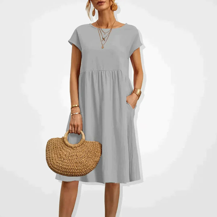 Vestido de lino aireado – Elodie