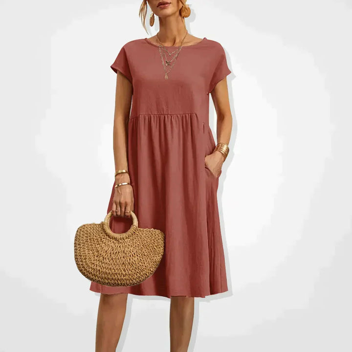 Vestido de lino aireado – Elodie