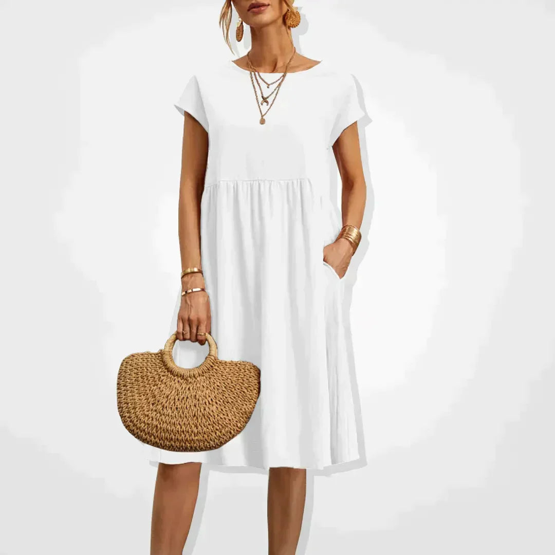 Vestido de lino aireado – Elodie
