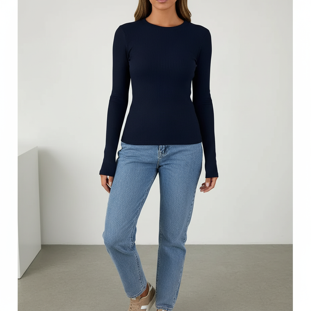Langarmshirt Mit Rundhalsausschnitt -  Gudrun