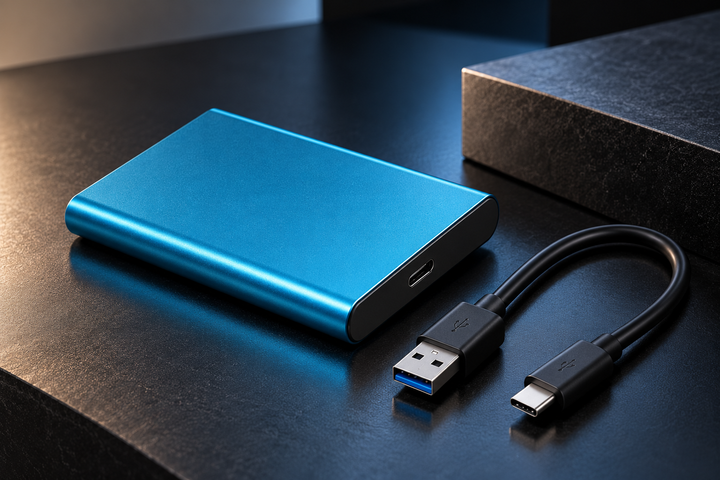 Portable 30-TB SSD with durable casing