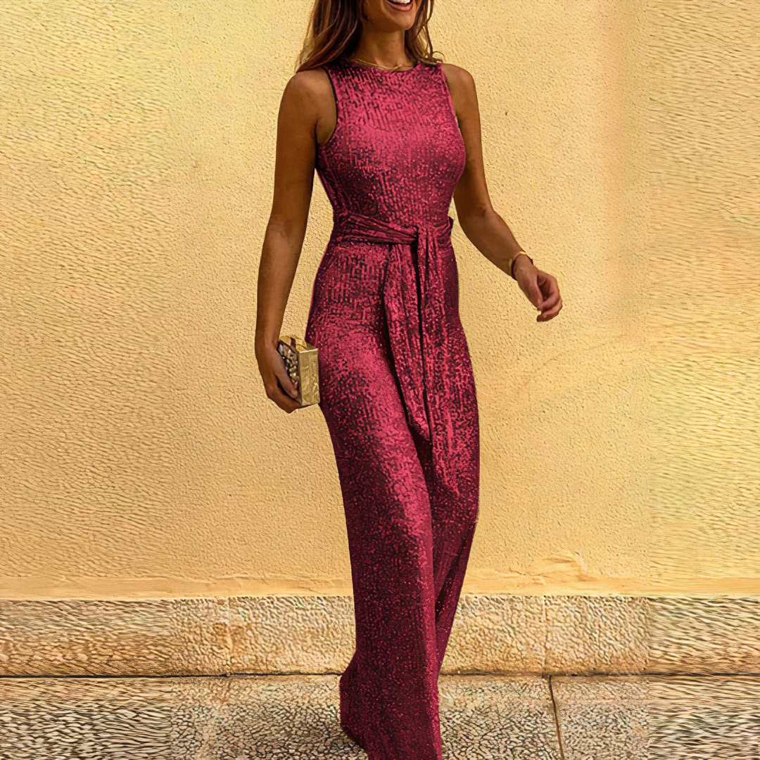 Glamourøs Glitter-jumpsuit - Celeste