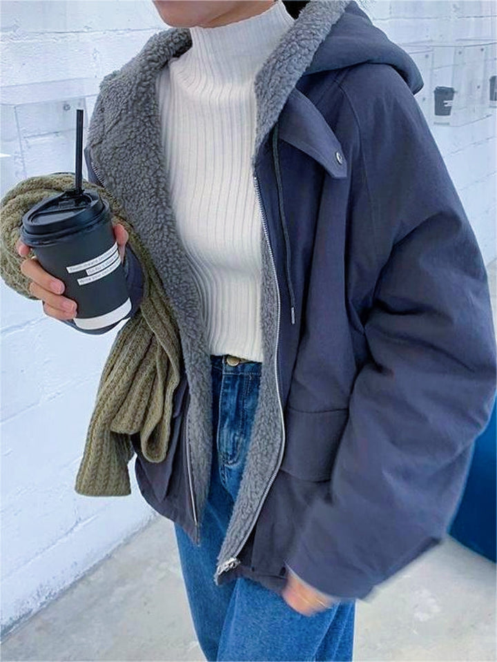 Warmer Oversized Women's Coat with Hood - Freya Fleece Parka