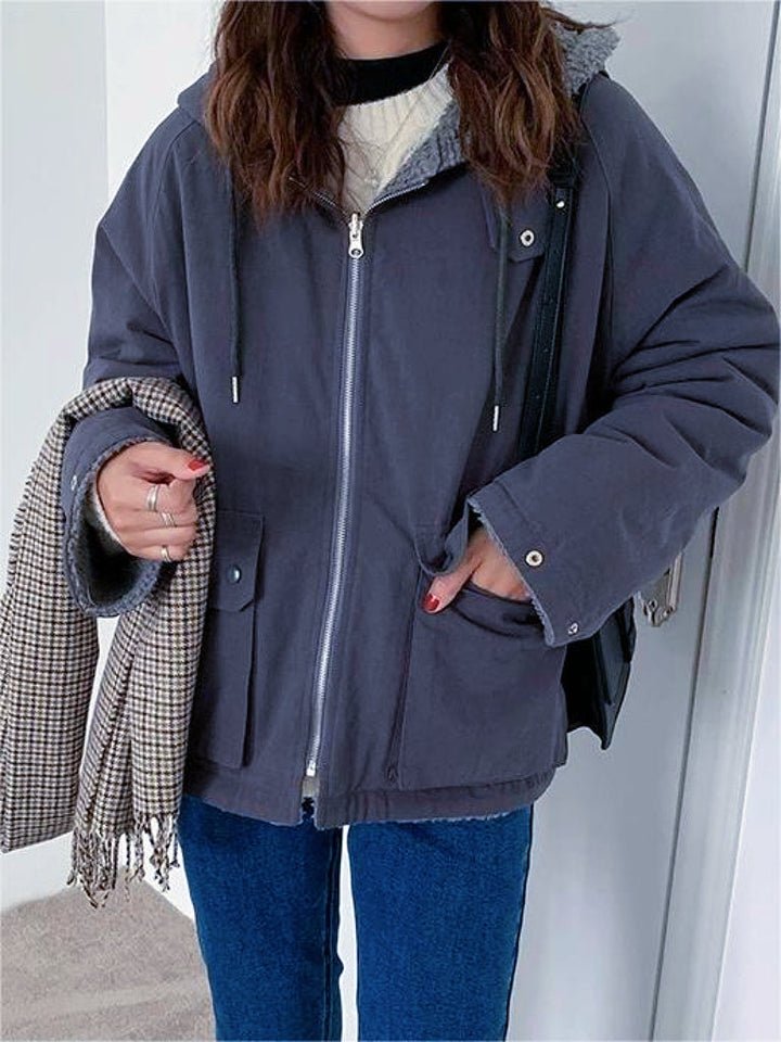 Warmer Oversized Women's Coat with Hood - Freya Fleece Parka