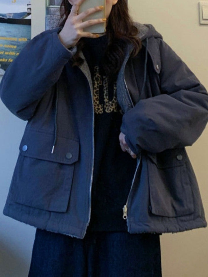 Warmer Oversized Women's Coat with Hood - Freya Fleece Parka