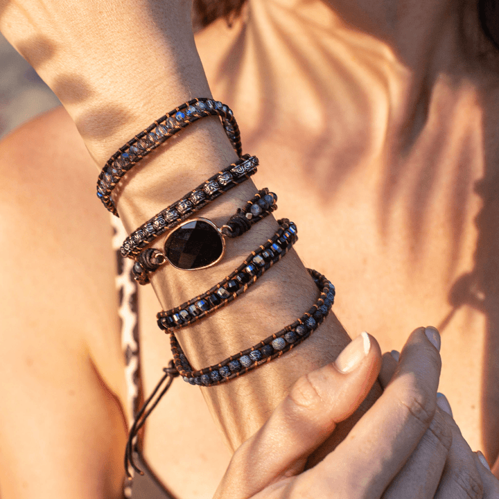 Onyx Moonlight Protective Wrap Bracelet – Lunara
