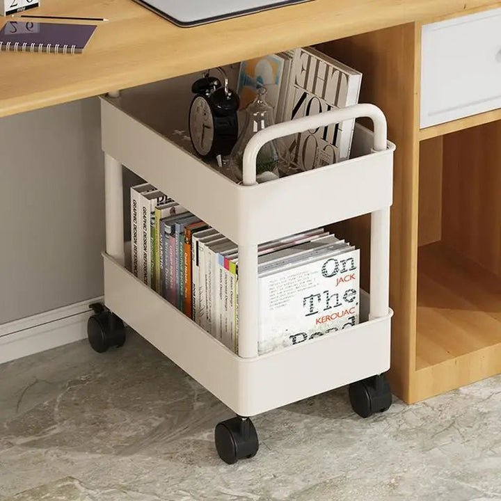 Mobile Bücherregal-Trolley mit Rädern - Rollit