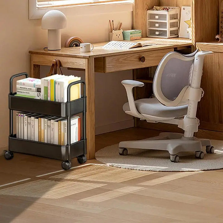 Mobile Bücherregal-Trolley mit Rädern - Rollit