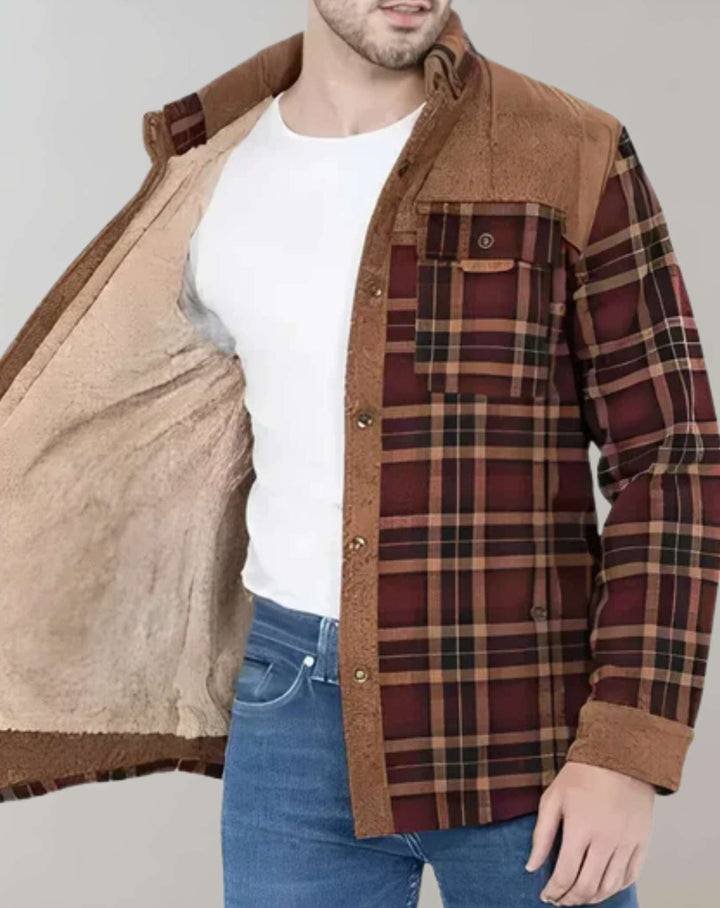 Foret herreflanelljakke med fleece – Flanellstil