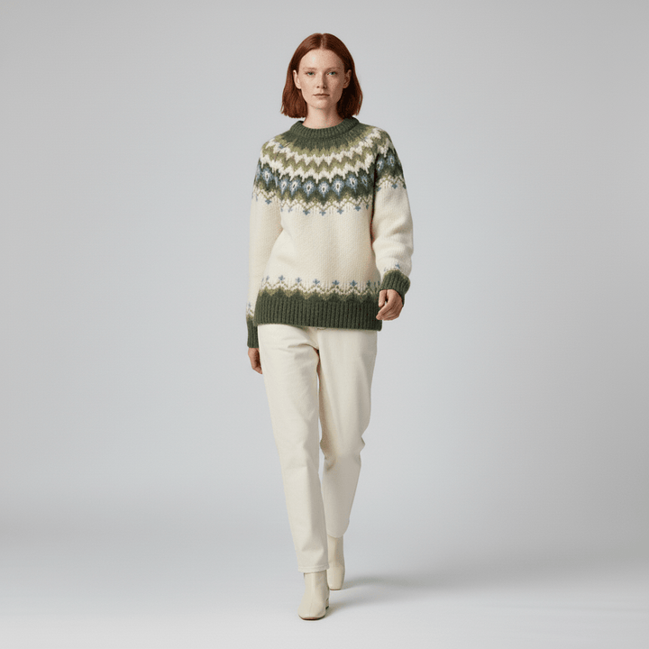 Nordisch Inspirierter Winterstrickpullover - Paula