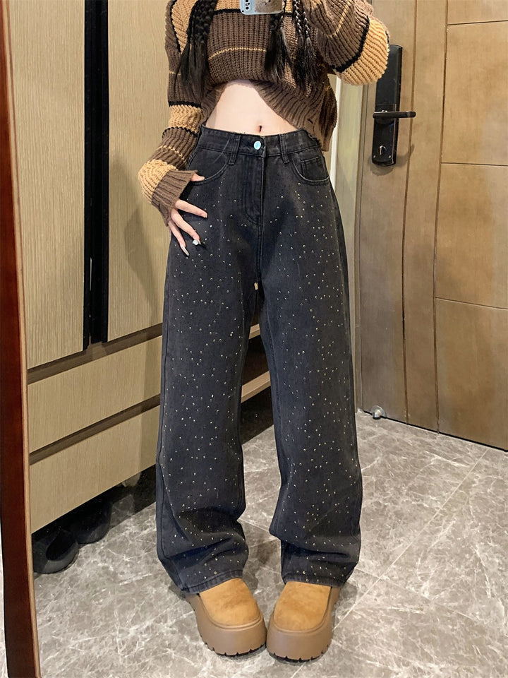 Women's glitter jeans for a radiant look - Jade
