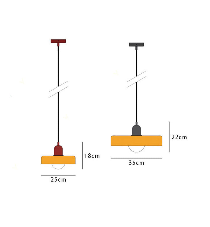 Colorful pendant lamp in Bauhaus style - StiloGlas